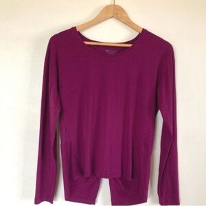 Athleta women's long sleeve open back top